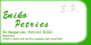 eniko petrics business card